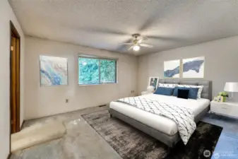 Virtually Staged primary bedroom.