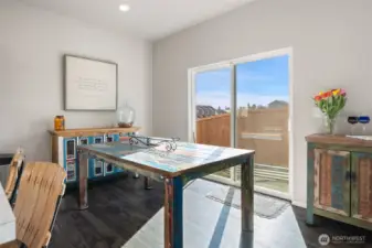 Dining Room with adjacent slider to patio