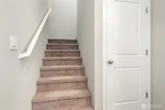Stairs with Storage underneath.