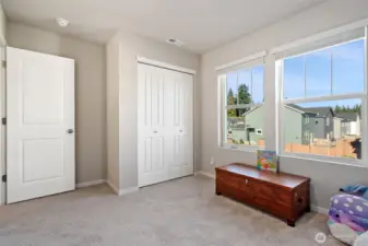 BR 2, North Facing w Large Closet.