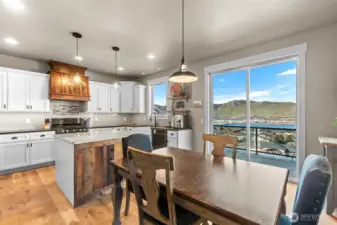 Sliding glass door to the deck