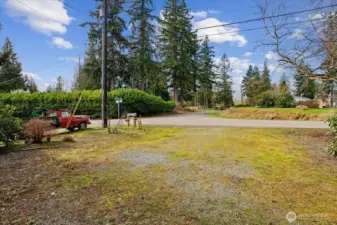 Front yard and driveway view to the street