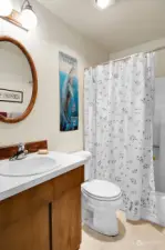 Unit #3:   Full bath.  Every unit offers one full and one 3/4 bath.