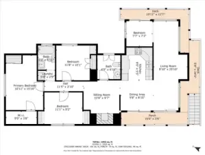 Unit B floor plan. Measurements approximate