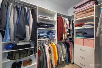 New California Closet system in the PBR walk-in closet