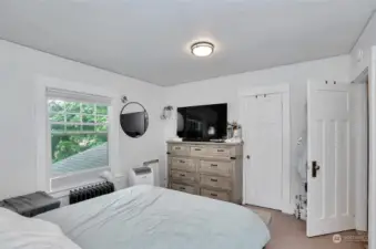 Unit 3 - Main bedroom with large, walk-in closet on the main floor of the unit.