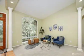 The columns add such an elegance to the home.