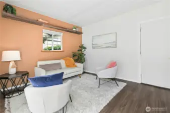 Garage entrance through the den