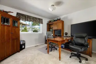 First bedroom currently used as an office.