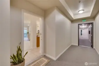 Secure parking Garage just through the fire door