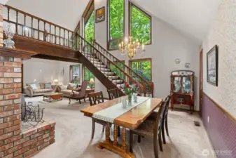 Plenty of natural light and beauty in the formal dining room and living area