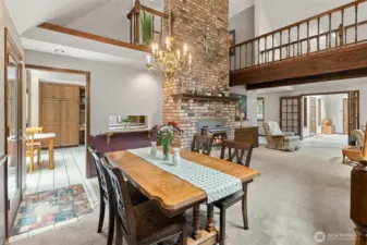 Formal dining room adjacent to the kitchen