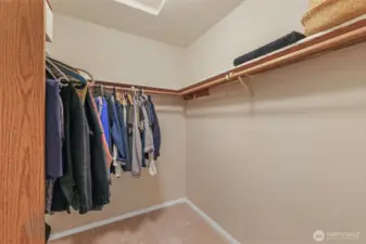 A walk-in closet completes the main bedroom, with ample storage for all of your needs.