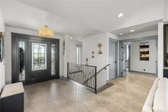 Front foyer with heated flooring throughout.