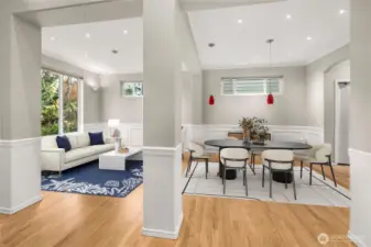 Upon entering the home you are welcomed by open space, hardwood floors and a wonderful entertaining space.