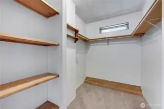 You will love the large primary walk-in closet.