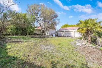 The detached 3 car garage with ample additional off-street parking.