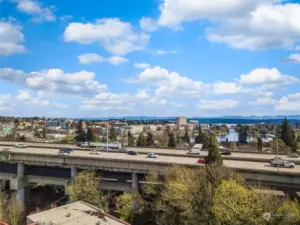 View East  from Drone showing Proximity to University of Washington