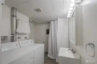 Laundry and 3/4 bath Combo Downstairs