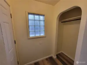 Entry with closet.