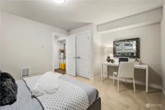 Entry level bedroom is huge!  also perfect for an in-home office/business.  This community is zoned for home businesses.