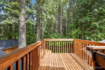 Upper deck off primary bedroom.