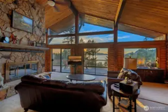 Views from the living space on the upper level