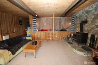 Lower level flex room with space for everyone