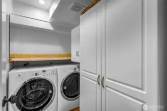 Utility room with newer appliances and storage | Cabinets!