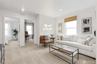 Functional loft area on 2nd floor for additional privacy and