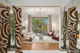 Open the doors to luxurious, light-filled breadth: signature terrazzo floors and soaring walls of glass.