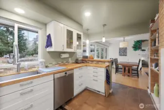 Kitchen view to dining room