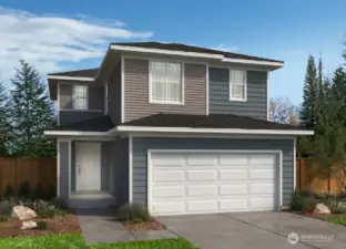 Rendering of color selection, not actual home