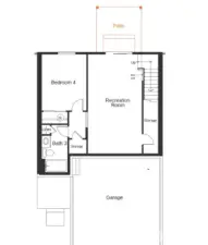 Layout basement floor, not actual home