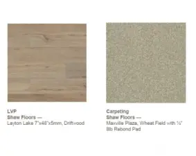 Rendering of color selection, not actual home