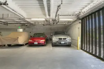 Garage with side-by-side parking