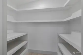 Convenient walk-in pantry