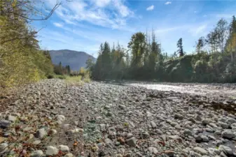 River front area is something out of a movie! Views of Wheeler Mountain and 150 ft of Deer Creek to enjoy.