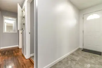 Hallway to the 3 bedrooms on the one side of the home.