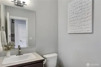 Powder bath downstairs.