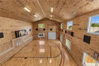 2 car garage/ studio/ basketball court