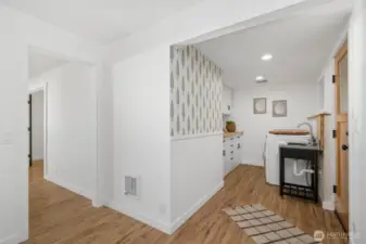 Main level entry on right.  Laundry room.