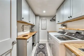 Main level laundry.