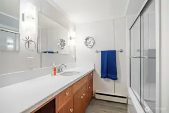 Full bath on the lower level.
