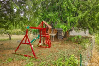 This play set can stay with the property if a buyer wants.