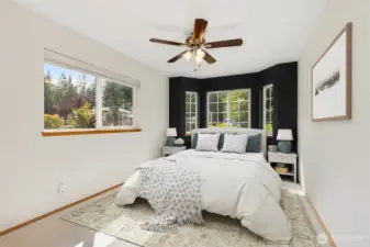 Guest bedroom #1 shown with virtual staging