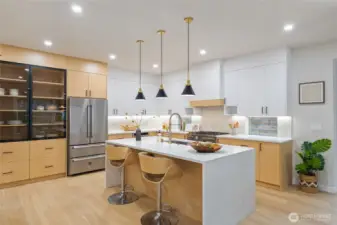 Quarts waterfall counter