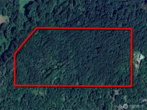Overhead view with approximate boundaries in red.