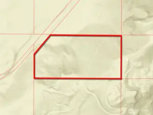 Overhead view with approximate boundaries in red.