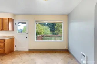 Door out to brand new deck